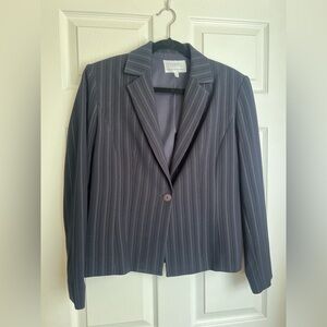 Ingenuity Women's Navy Pinstripe Blazer